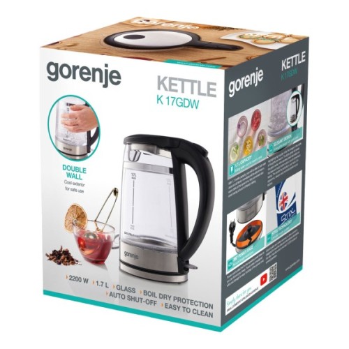 Електрочайник Gorenje K17GDW