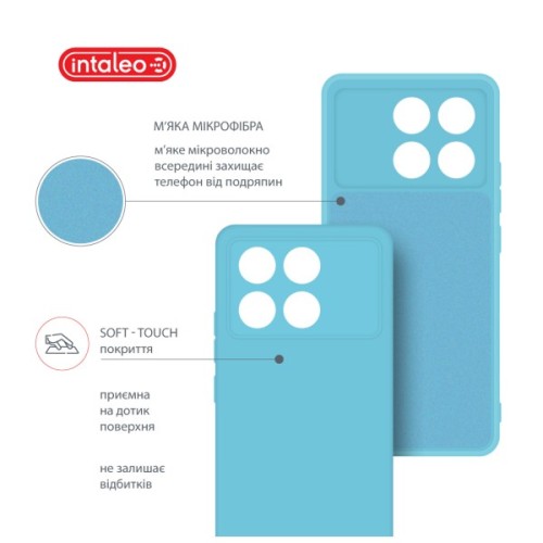 Чохол до мобільного телефона Intaleo Silicone Poco X6 Pro Light Blue (1283126600470)