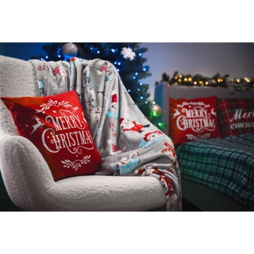 Плед Ardesto Christmas Flannel 160х200см, 100% поліестер, різдвяні котики (ART0120PB)