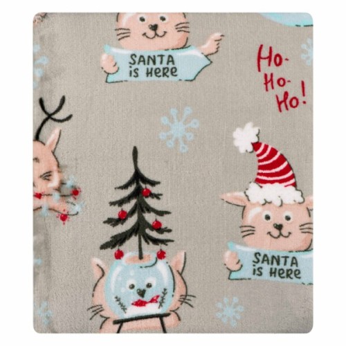 Плед Ardesto Christmas Flannel 160х200см, 100% поліестер, різдвяні котики (ART0120PB)