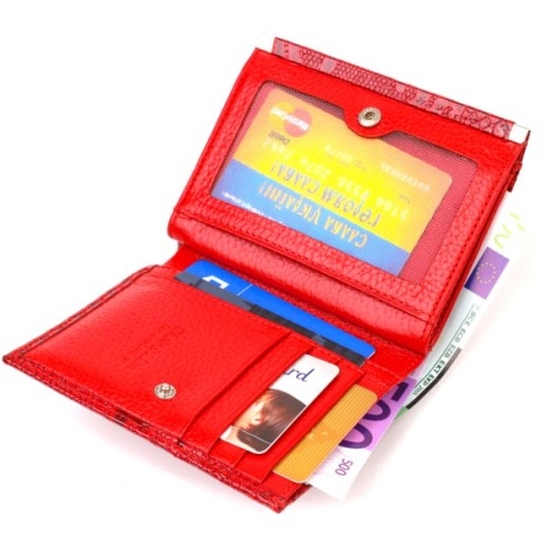 Гаманець Canpellini З натуральної шкіри Червоний (21818)