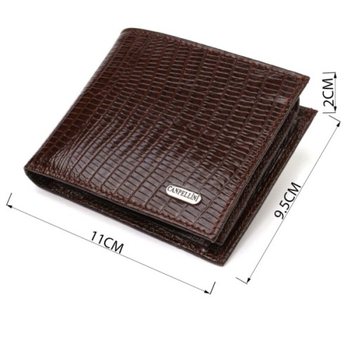 Портмоне Canpellini З натуральної шкіри Коричневе (21785)