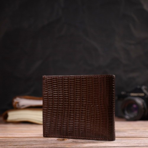 Портмоне Canpellini З натуральної шкіри Коричневе (21785)