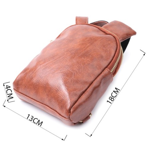 Сумка Vintage Компактна жіноча через плече на два відділення з екошкіри Коричнева (22783)