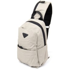 Сумка Vintage Через плече нейлон Світло-сіра (20631)