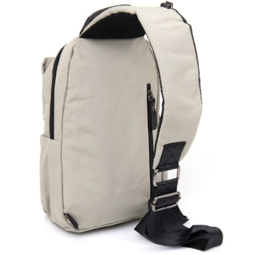 Сумка Vintage Через плече нейлон Світло-сіра (20631)