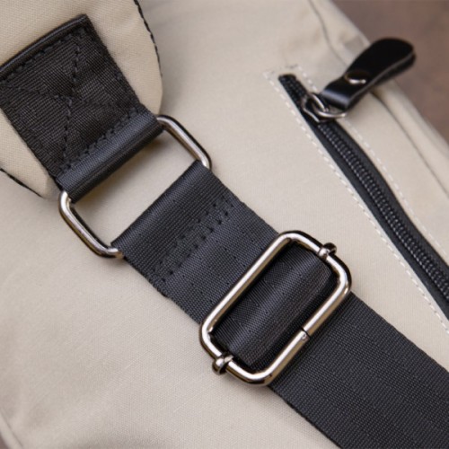 Сумка Vintage Через плече нейлон Світло-сіра (20631)