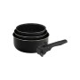 Ківш Bergner Click & cook black, набір зі знімною ручкою 16/18/20 см, 4 предмети (BG-31602-BK)