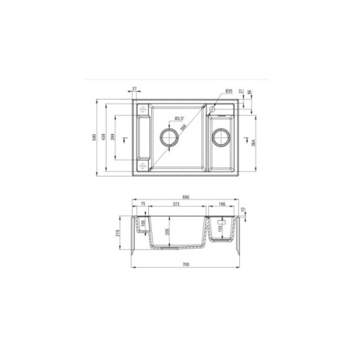 Мийка кухонна Deante Magnetic (ZRM_T503)