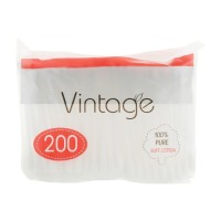 Ватні палички Vintage Cotton в поліетиленовій упаковці 200 шт. (4820164151587)