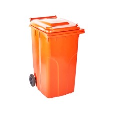 Контейнер для сміття Алеана На колесах з ручкою Помаранчевий 240 л (20121)