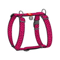 Шлея для собак WAUDOG Nylon анатомічна H-подібна з QR-паспортом "Кавун" пластиковий фастекс XL (323-0049)