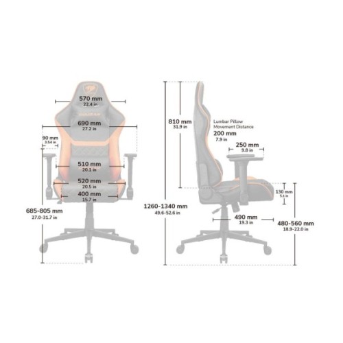 Крісло ігрове Cougar Armor One V2 Gold F