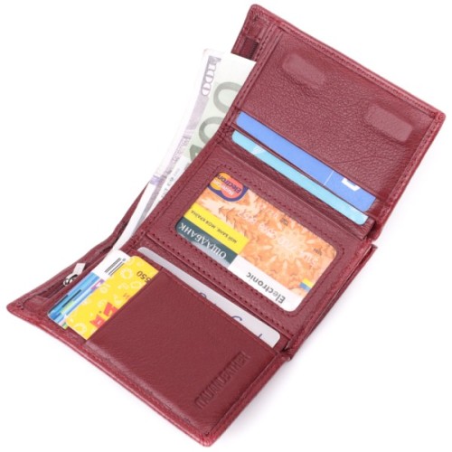 Гаманець ST Leather Шкіряний Бордовий (22489)