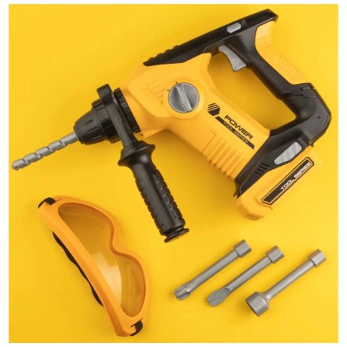 Ігровий набір Otamanko дриль на батарейках із 4 насадками жовта (T016A)