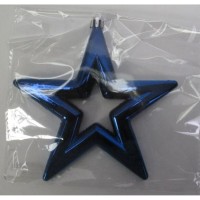 Ялинкова іграшка Novogod`ko Зірка, 15cм, синя, глянець (974441)