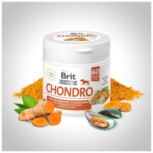 Вітаміни для собак Brit Vitamins Chondro для суглобів 60 таблеток (8595602571635)