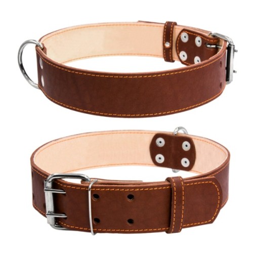 Нашийник для тварин Collar подвійний 45 мм 56-68 см коричневий (03596)