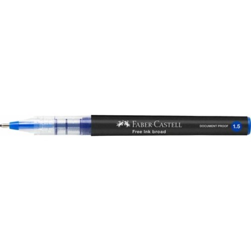 Ролер Faber-Castell Free Ink rollerball, колір чорнила синій, 1,5 мм, одноразовий (31432)