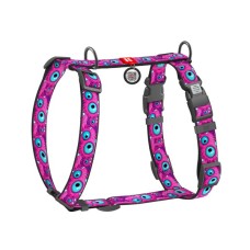 Шлея для собак WAUDOG H-подібна анатомічна Nylon з QR адресником "Око монстра" пластиковий фастекс S (343-4049)