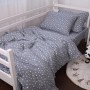 Постільна білизна MirSon 012 Grey Stars Фланель 220х240 King Size (2200009653117)