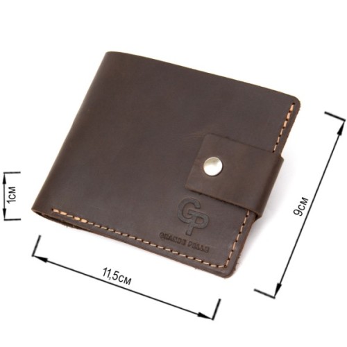 Портмоне Grande Pelle Шкіряне Коричневе (11460)