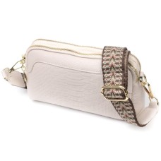 Сумка Vintage На два відділення з натуральної шкіри Біла (22357)