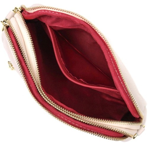 Сумка Vintage На два відділення з натуральної шкіри Біла (22357)