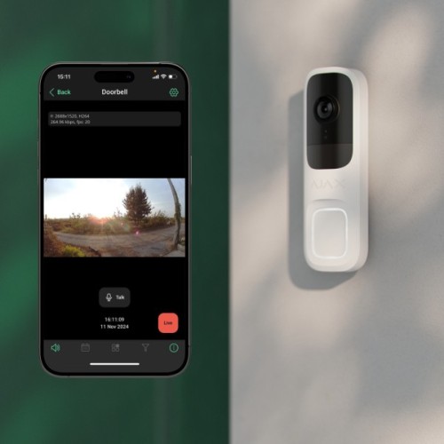 Панель виклику Ajax Doorbell black