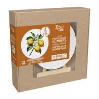 Картина по номерам Rosa Сонячні лимони", кругла, 15 см, з мольбертом (4823098548683)