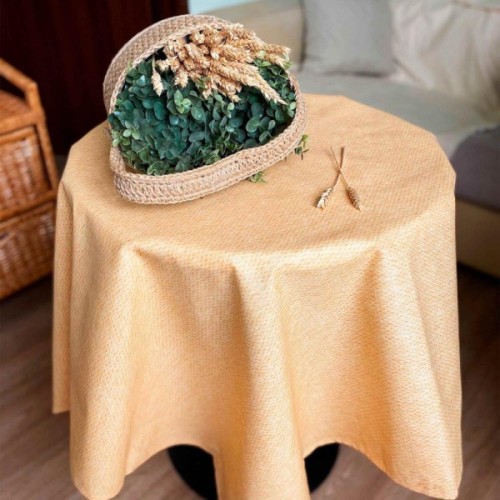 Скатертина Прованс водовiдштовхуюча Simfoni Жовта рогожка 220х136 см (4823093413313)