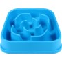Посуд для собак Dexas Силіконова квадратна миска Slow Maze Feeder для повільного годування 1.44 л блакитна (0084297309749)
