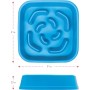Посуд для собак Dexas Силіконова квадратна миска Slow Maze Feeder для повільного годування 1.44 л блакитна (0084297309749)