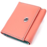 Гаманець ST Leather З натуральної шкіри Помаранчевий (19505)