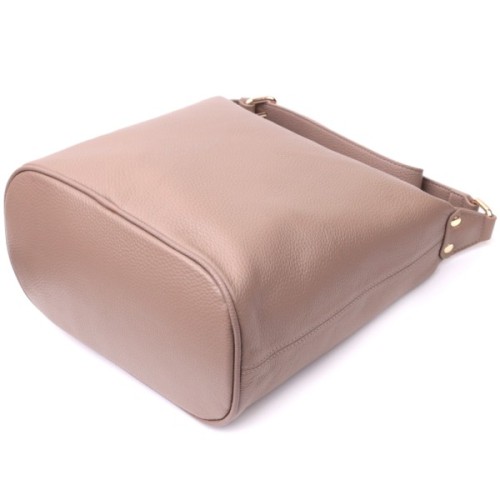 Сумка Vintage Жіноча з однією довгою ручкою з натуральної шкіри Бежева (22306)