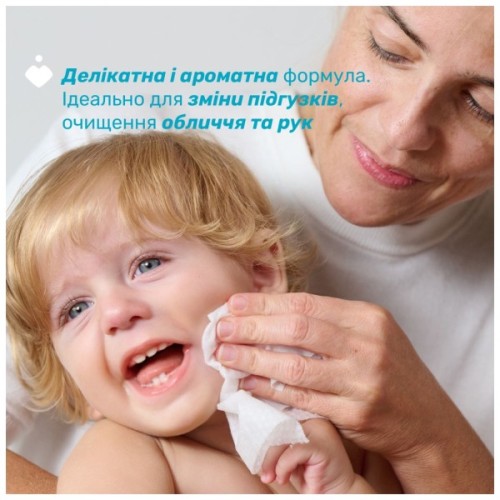 Дитячі вологі серветки Chicco м`які очищаючі, делікатні, 72 шт. (12050.60)