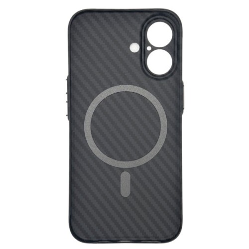 Чохол до мобільного телефона BeCover FIBRA Carbonite MagSafe Apple iPhone 17 Black (715406)