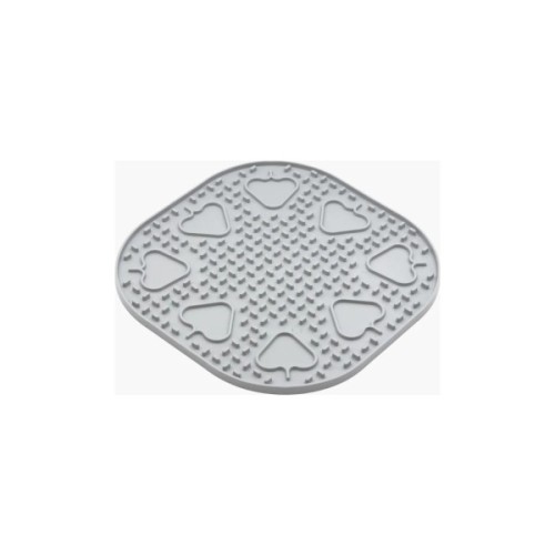 Універсальний посуд для тварин Fiboo Snoopy килимок для злизування ласощів та їжі, 25х25 см світло-сірий (FIB0250)