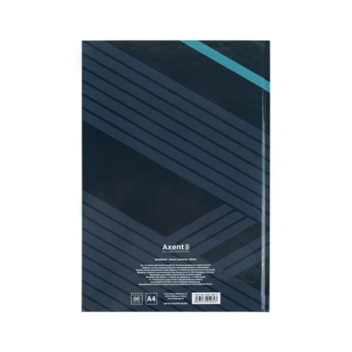 Книга записна Axent Lines А4, 96 аркушів, клітинка, сіра (8422-580-A)
