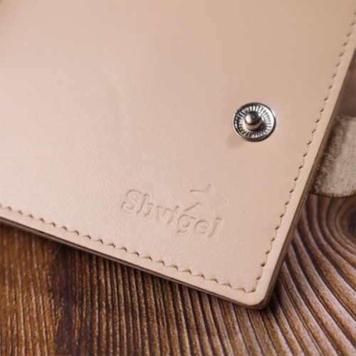 Гаманець Shvigel Шкіряний Молочний (16623)