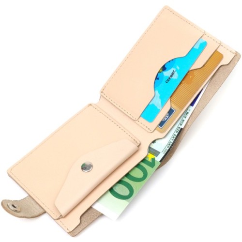 Гаманець Shvigel Шкіряний Молочний (16623)