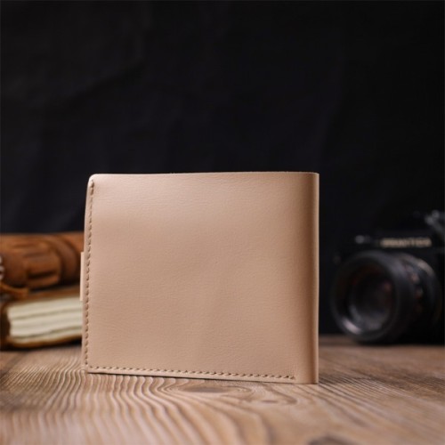 Гаманець Shvigel Шкіряний Молочний (16623)