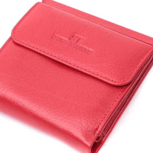 Гаманець ST Leather З натуральної шкіри Червоний (22720)