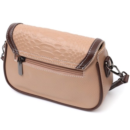 Сумка Vintage З натуральної шкіри Бежева (22373)