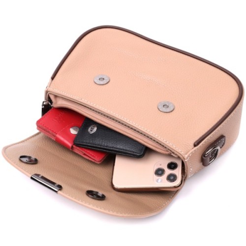 Сумка Vintage З натуральної шкіри Бежева (22373)