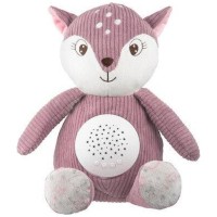 М'яка іграшка Canpol плюшева музична з проектором Оленя - рожева (77/206_pin)