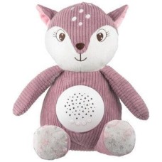 М'яка іграшка Canpol плюшева музична з проектором Оленя - рожева (77/206_pin)