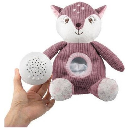 М'яка іграшка Canpol плюшева музична з проектором Оленя - рожева (77/206_pin)