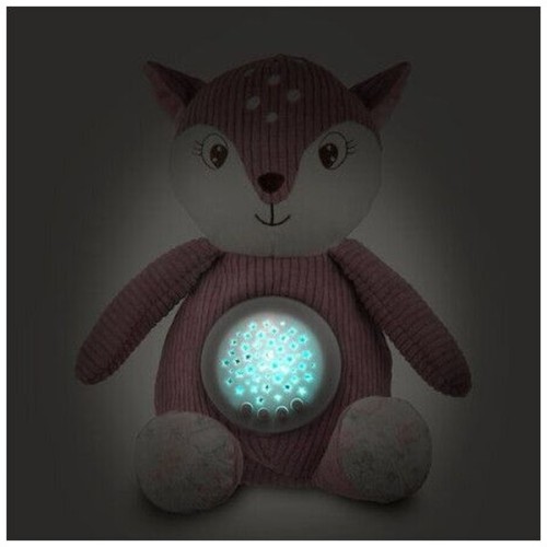 М'яка іграшка Canpol плюшева музична з проектором Оленя - рожева (77/206_pin)