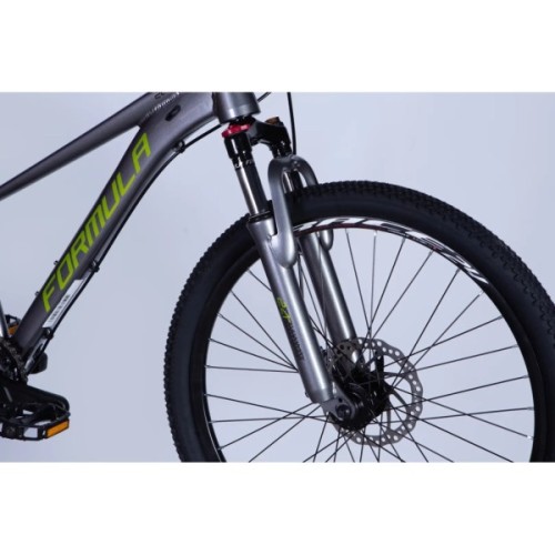 Велосипед Formula 24" ZEPHYR 3.0 DD CS рама-12" AL 2026 сірий з зеленим (OPS-FR-24-447)